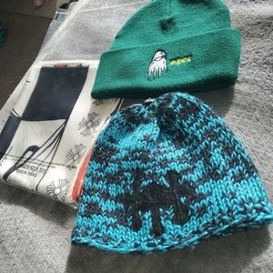 (FIRE DEAL)Chrome Hearts Scarf and two beanies bundle